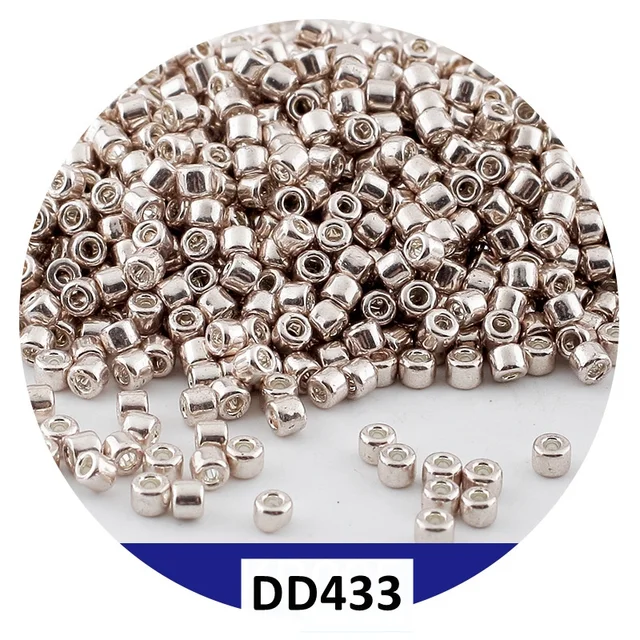 600Pcs 2mm Miyuki Delica Beads Japan Bronze Glass Beads Bohemia Style Metallic Seedbeads For DIY Jewelry Making Bracele Earring DD433 L Champagne