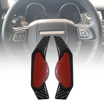 

2 Pcs Carbon Fiber Car Steering Wheel Shift Paddle Extension for Jaguar Land Rover Shift Paddles