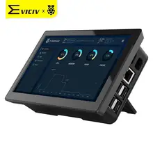 Étui framboise Pi avec écran tactile et ventilateur EVICIV 7 moniteur Portable framboi 4 écran tactile USB C HDMI RPi affichage Kit Rasberry 3