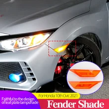 

Fender Shade For Honda 10Th Civic 2016-2021 Lampshade Modified American Version Of The Yellow Steering Accessories
