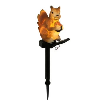 

Waterproof Landscape Squirrel Shaped Ornament Ground Insert Led Yard Cartoon Outdoor Pathway Cute Garden Decor Solar Light