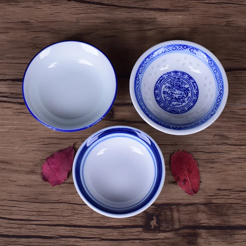 1 шт. Керамическая тарелка синего и белого цвета, фарфоровая тарелка, кухонная посуда, контейнер для еды, обеденная тарелка