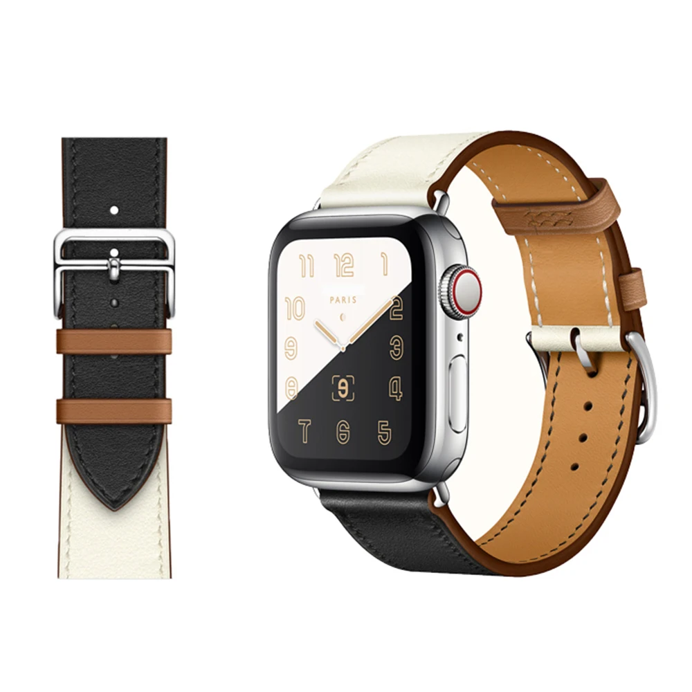 

Genuine Leather Loop Band for IWatch 40mm 44mm Sports Watch Strap Single Tour Band for Apple Watch 42mm 38mm Series 2 3 4 5 6 SE