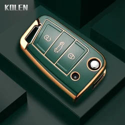 Premium TPU Car Flip Key Case Cover Shell (Green only case)