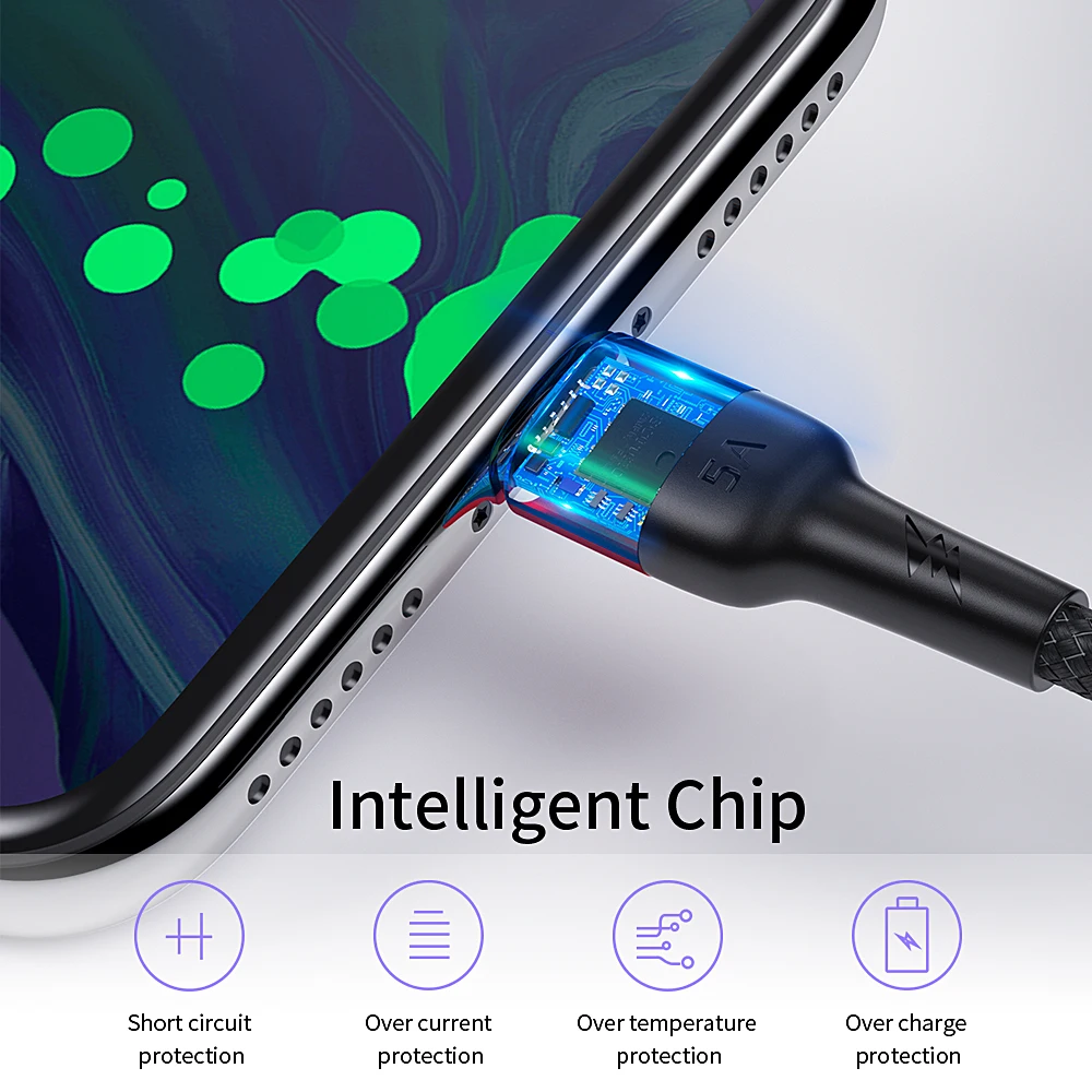 Usb кабель Essager 5A Type C для Huawei Mate 20 P30 P20 P10 P9 Pro OPPO R9 R7 R5 USBC быстрой зарядки 4 0 с