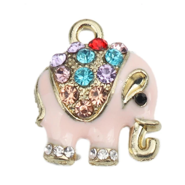 Mandala Crafts Elephant Charm 12 Elephant Pendant Clip on Charms for  Bracelets Bulk Elephant Charms for Jewelry Making Necklace Pendant Hook Charm  Keychain Charms