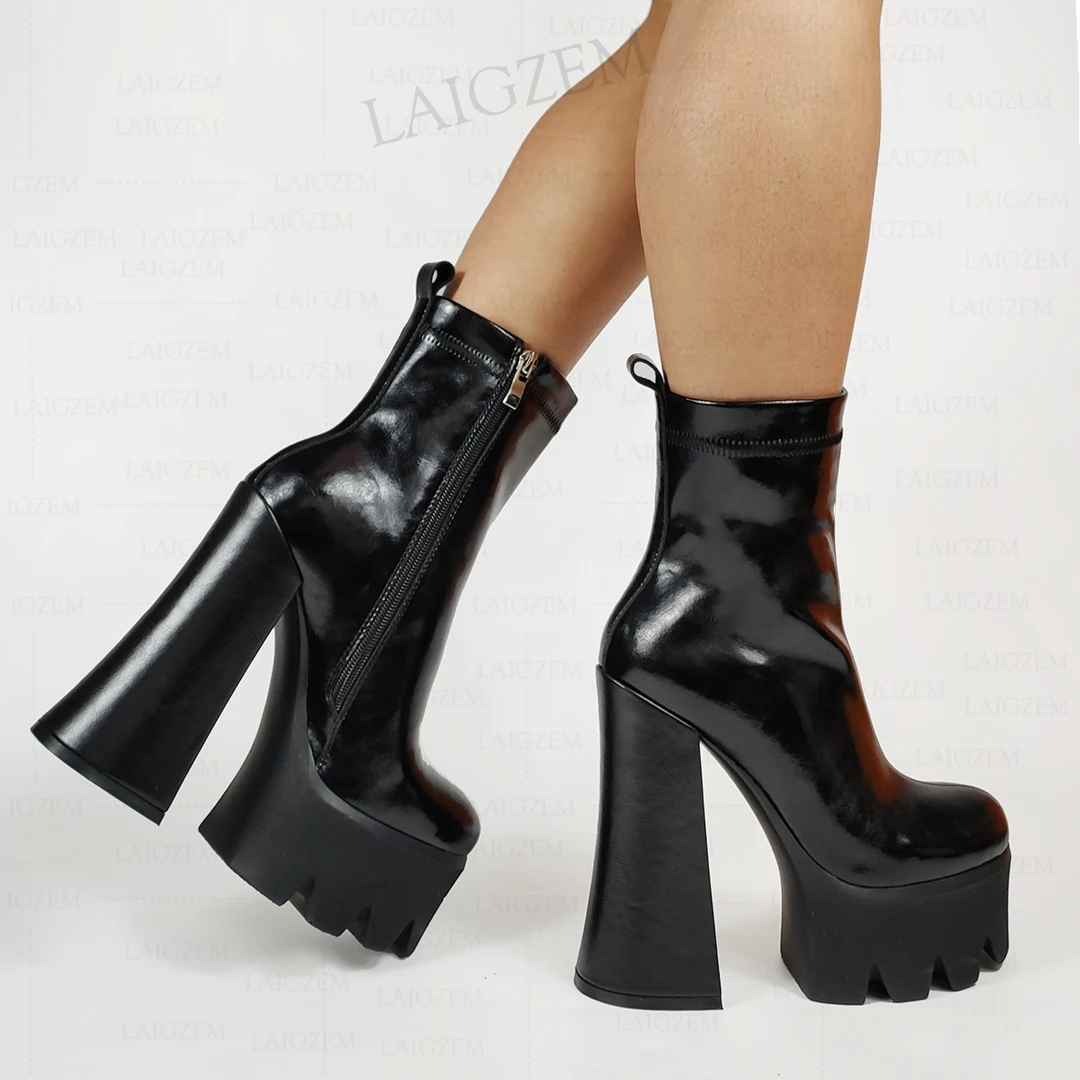 Opium Dark Crest Side-Zip Heel Boots ブーツ H73224d32cfd940fa912c15ed3ded4