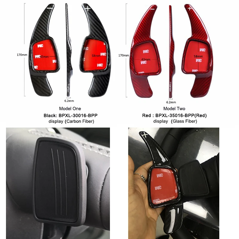 

Car styling For Audi A5 S3 S5 S6 SQ5 RS3 RS6 RS7 Real Carbon Fiber Steering Wheel Shift Paddles Wheel Paddle