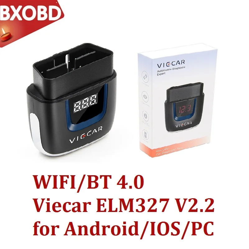 Viecar ELM327 V2.2 OBD2 считыватель кодов Bluetooth 4 0 WIFI USB Type c для Android/IOS сканер ELM 327 OBD 2