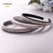 TOPQUEEN S217-FG, свадебные стразы, аксессуары для волос, свадебная тиара, головные уборы, серебряные стразы, повязка на голову, свадебные украшения для волос