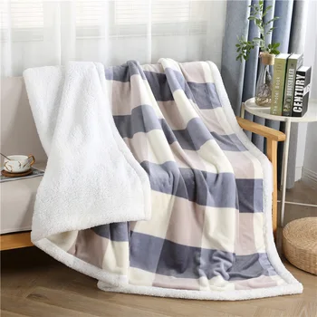 

Winter Blanket Warm Bedspread On The Bed Thick Double-layers Composite Sofa Cover High Quality Throw Blanket Soft Bed Covers