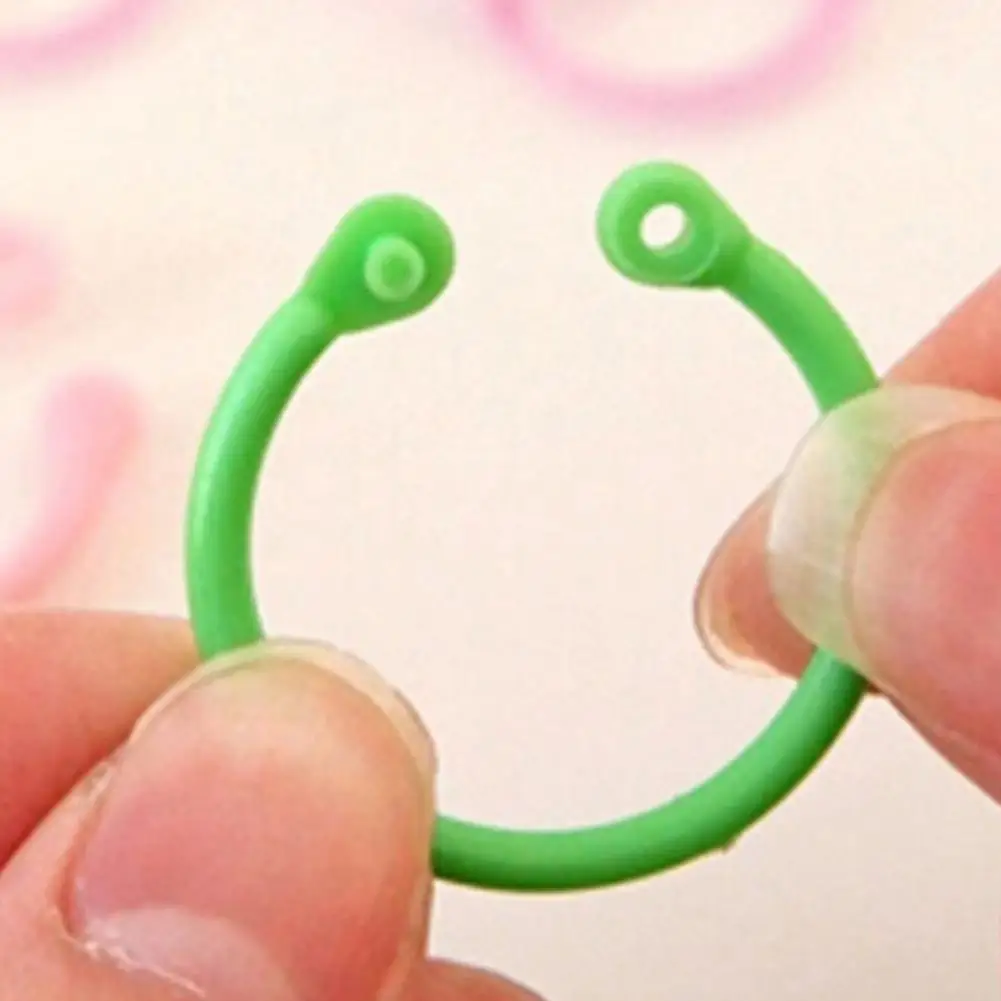 30Pcs Plastic Loose Leaf Binding Rings Candy Color Coil Binder Hoop Holder Tool Plastic Binding Rings