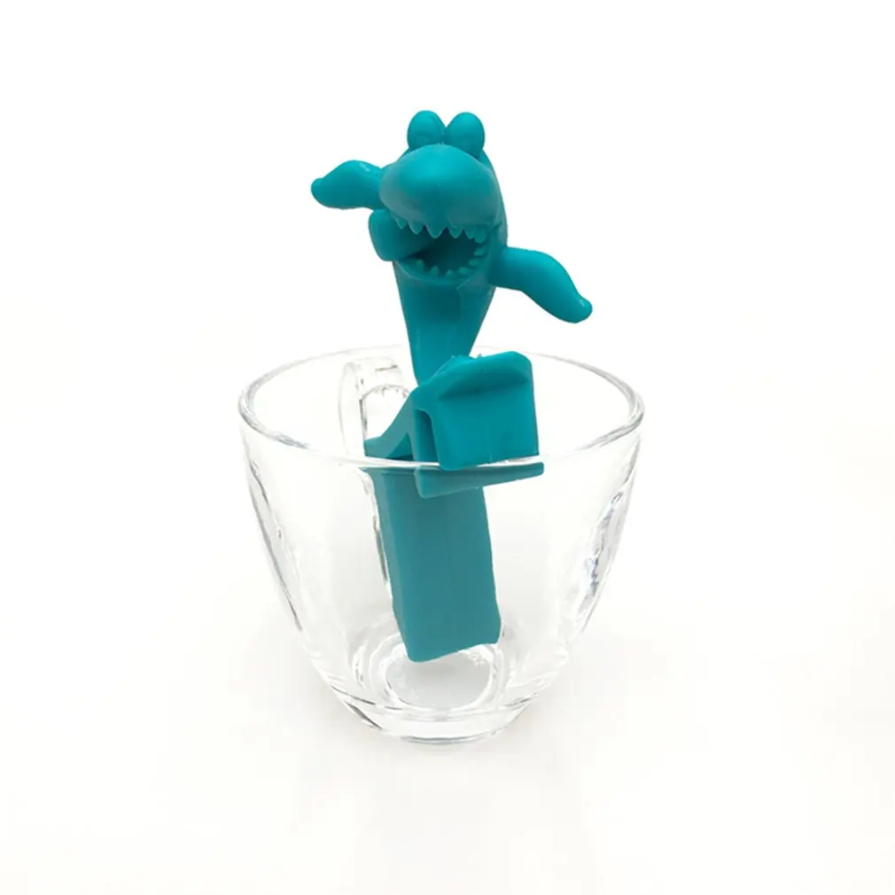

Creative Tea Leaf Strainer Filter Reusable Silicone Strainer Filter blue