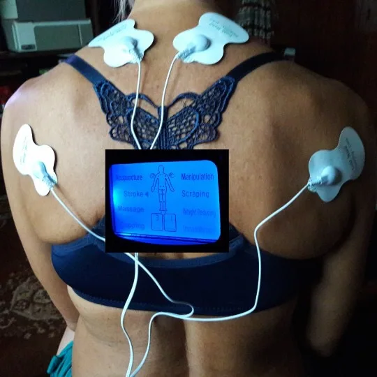 Массажер для физиотерапии всего тела, цифровой электронный массажер для мышечного стимулятора, расслабляющий боль+ 4 электрода