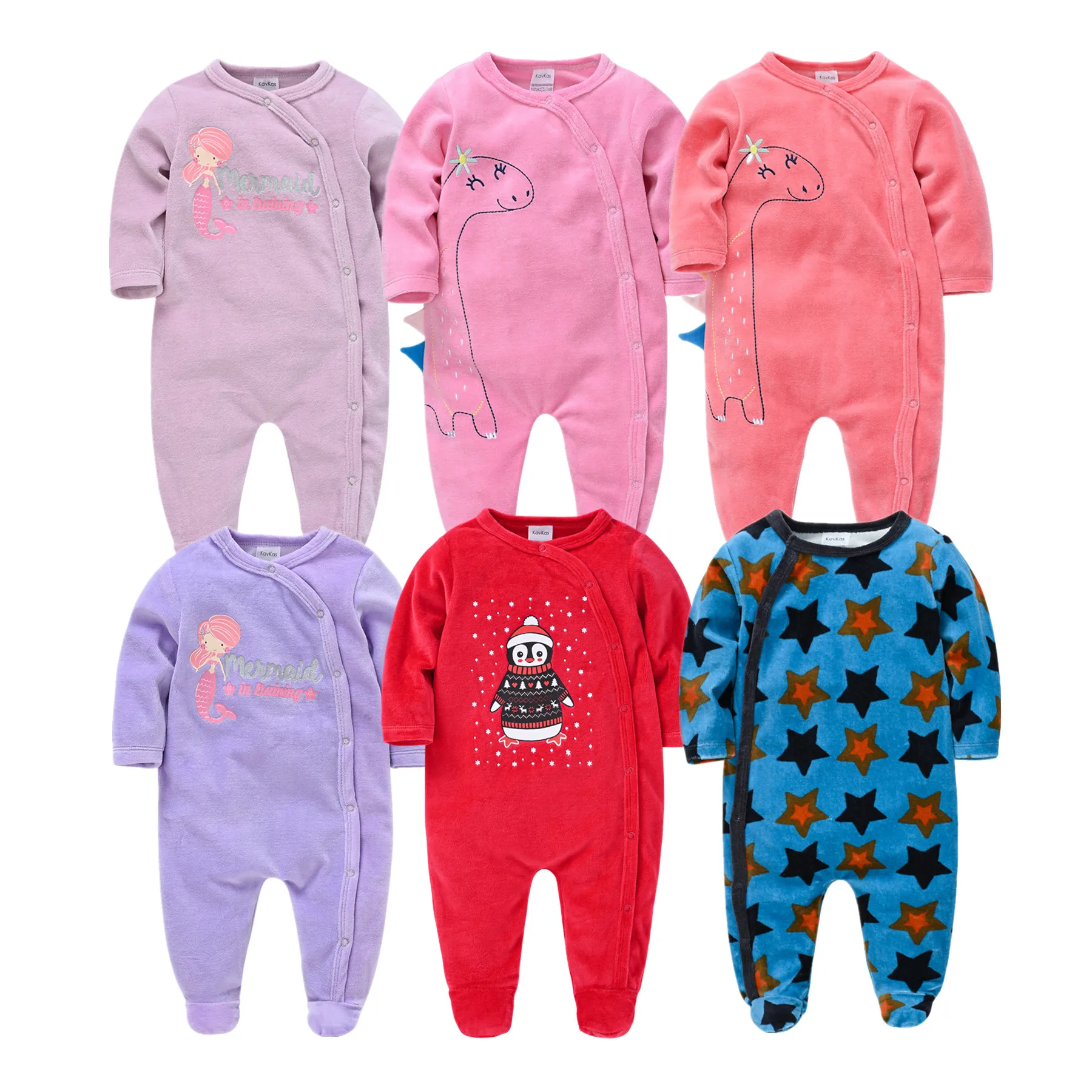 

Unisex Spring Autumn Newborn Baby Rompers Pjiamas Infant Onesies Velvet Warm Jumpsuit Baby Boys Overalls Toddler Girls Clothing