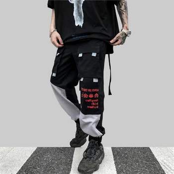 

Men Joggers Hip Hop Harem Streetwear Pants 2019 Male Letter Embroidery Cargo Pant Casual Hip Hop Sweatpants