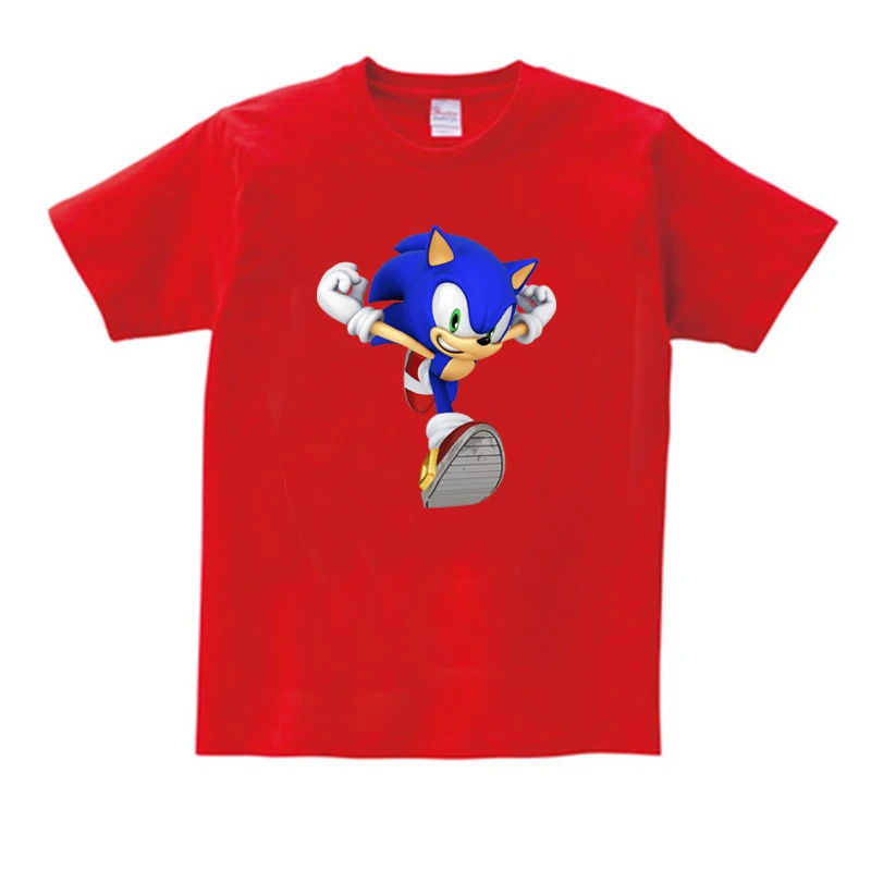 

sonic the hedgehog cartoon T-shirt for boys 2020 sonic t shirt summer casual short-sleeved children girls clothes for kids top