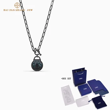 

2020 Fashion SWA New TOGETHERNESS LOCK Necklace Black Exquisite and Charming Lock Decoration Boys Popular Luxury Jewelry Gift