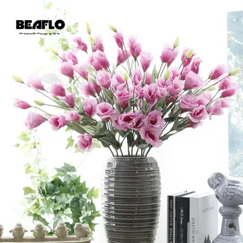 

1PC 75cm European Artificial Flowers Fake 6 Heads Fake Eustoma Gradiflorus Lisianthus Wedding Party Home Decoration 4 Colours