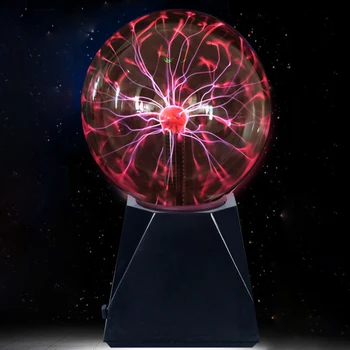 

Cool Electrostatic Flashing Magical With Power Adapter Sound Activated Party Glass Plasma Light Lamp Ball Touch Sensitive Toys