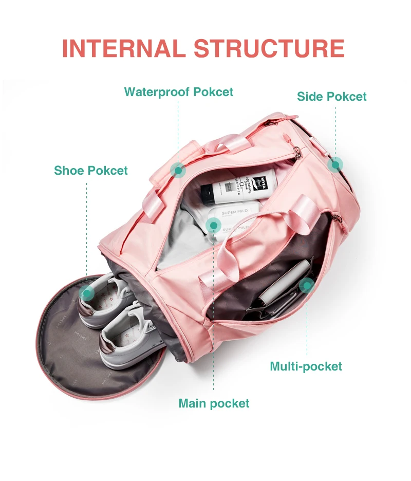 Mixi дорожная сумка для йоги сумка для тренажерного зала фитнеса Водонепроницаемая с Сумка для обуви сумка через плечо