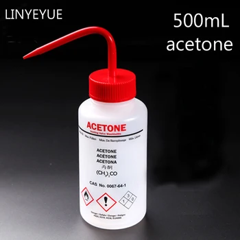 

LINYEYUE 500ml Plastic Acetone Washing Bottle Blow Wash Squeezy Laboratory Bottle