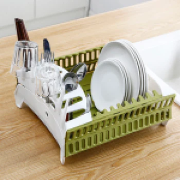 

New Foldable Dish Rack Kitchen Storage Holder Drainer Bowl Tableware Plate Cup Creative~ Drying Rack Home Shelf Dinnerware Organ