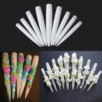 

100 Pcs Press on False Nails Long Coffin Clear Stiletto Extra Long False Nails Tips Full Cover DIY Acrylic Fake Nails 10 Sizes