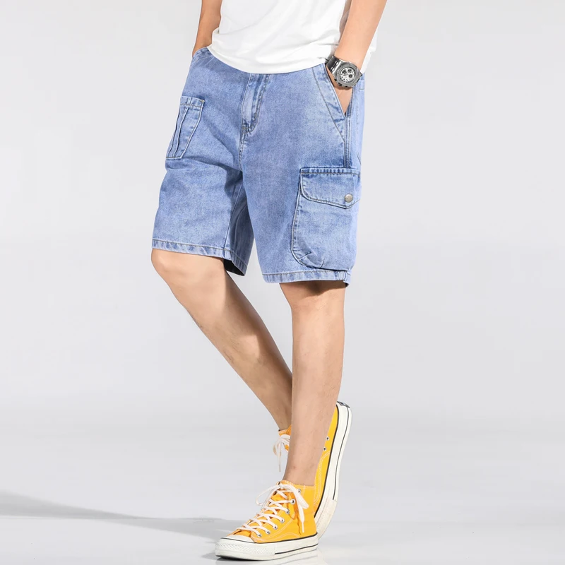 slim jeans 5XL-6XL-7XL 2021 Summer New Men'S Tooling Plus Size Denim Shorts Business Fashion Loose Elastic Waist Jeans Male New Brand Pants jack and jones jeans Jeans