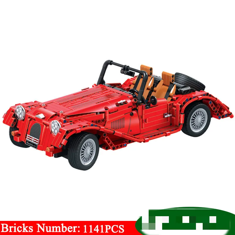 

7062 1141PCS Technic red convertible car building blocks DIY Educational bricks toys for children Christmas Gift