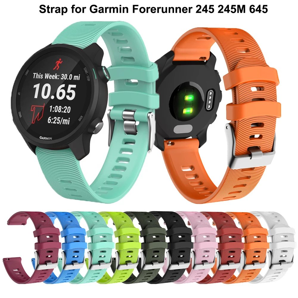 20 мм мягкий силиконовый ремешок для часов Garmin Forerunner 245/245M/Vivoactive 3 Смарт часы 645