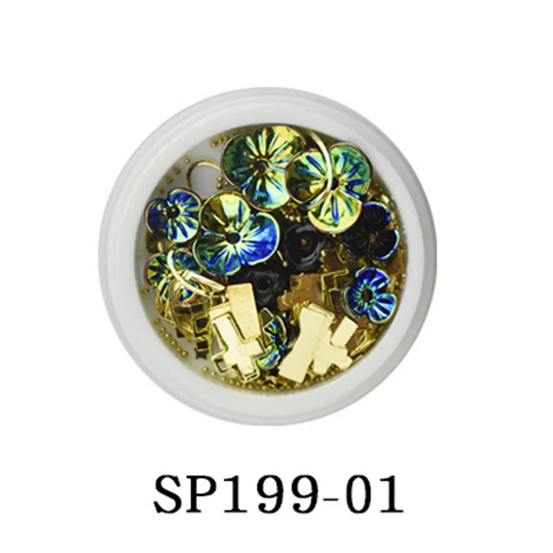 Nail Decoration Nail Art Manicure Rivet Rhinstone Flowers Mixed Decors Nail Art Women Girl Ladies Hot J3 - Цвет: A