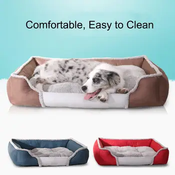 

Pet accessories dog bed 1Pc Autumn Winter Washable Soft Pet Dog Bed Warm Comfortable Plush Cushion Puppy Kitten Kennel Nest