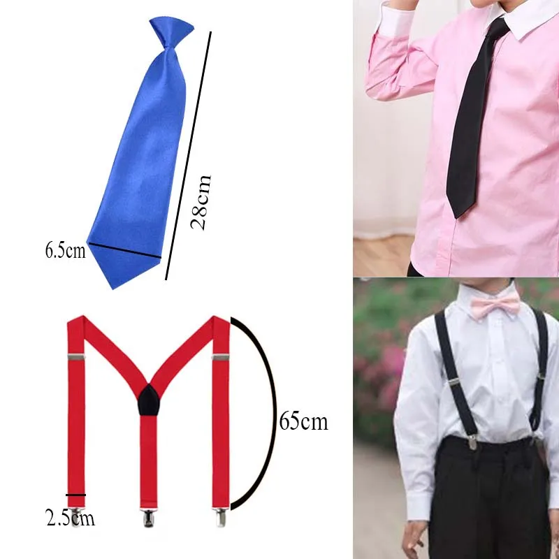 ASTER Lot de 2 cravates noires à clipser pour uniformes solides pré