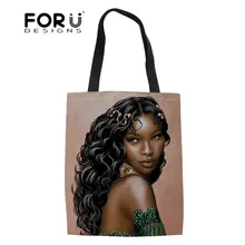 FORUDESIGNS/Сумки С Короткими Ручками черные женские художественные африканские сумки на плечо для девочек женские хозяйственные сумки для женщин многоразовые сумки для покупок