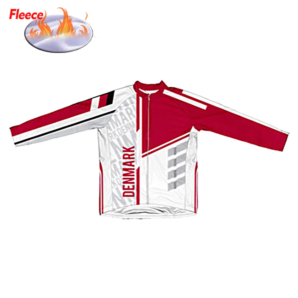 Классическая Ретро Дания Зимняя Теплая Флисовая Мужская велосипедная Джерси для
