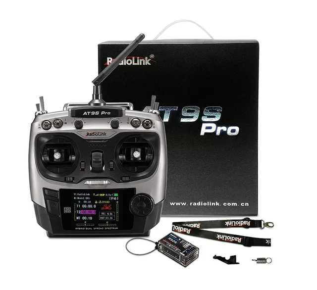 Radiolink AT9S Pro 12 Channels 2.4G RC Transmitter Radio Controller Support Crossfire Protocol with RX R9DS for Drone Fixed Wing