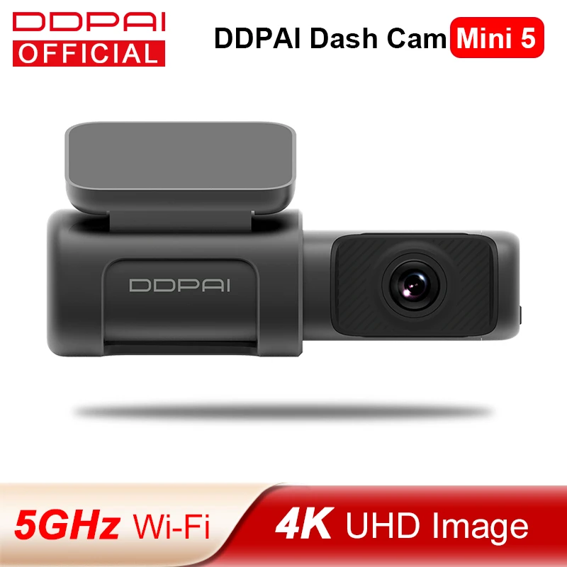 DDPai Mini5 Drive Recorder 4K High Definition Motion Detection 64G Large Storage 5GHz Wi-Fi Car Surveillance Protection Gifts for Vehicles
