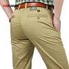 Summer men's business casual brand straight pants autumn middle aged man cotton black work Lightweight trousers khaki long pants ► Photo 2/6