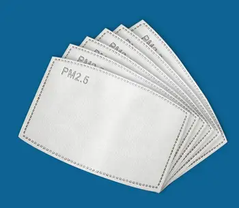 

PM2.5 Mask Filter 5 Layer Protection Anti-fog Dust-proof Activated Carbon Filter Disposable Mask Pads Dispossable Mask Pad 10pcs