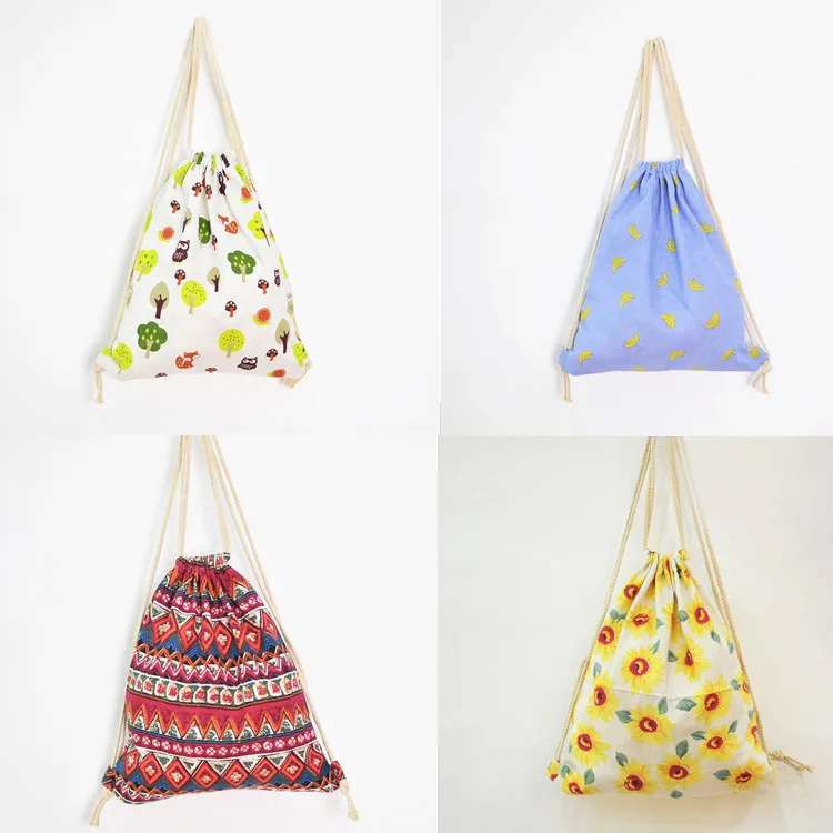 

Cloth Drawstring Bag Drawstring Back Drawstring Top Female Backpack Wholesale Casual Cloth Bag Direct Selling Supply of Goods Ta