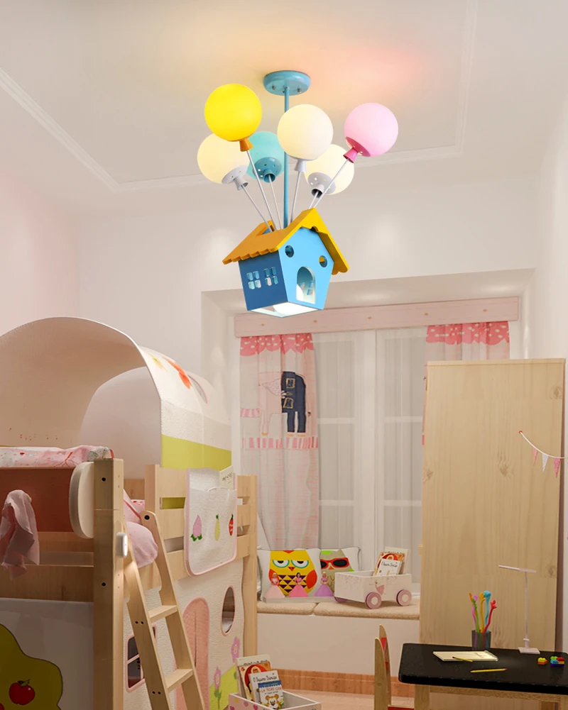 Детская комната подвеска в виде шара лампа простая люстра теплая романтическая спальня для мальчиков и девочек Комната принцессы