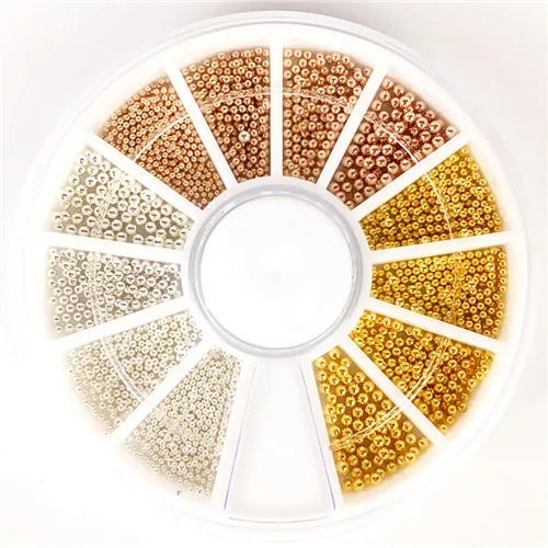 1 Wheel Nail Art Tiny Steel Caviar Beads 3D Design For Nail Strass DIY Nail Art Wheel Manicure Microbeads Nail Art Decoration P - Цвет: 91
