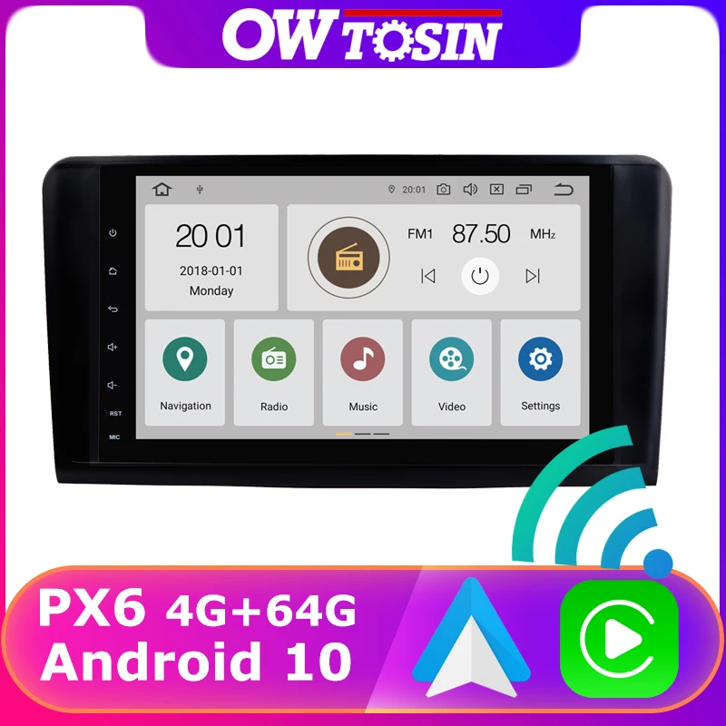 Android 10 0 Автомобильный мультимедийный плеер для Mercedes Benz ML GL Class W164 X164 ML300 ML350 ML450 ML500