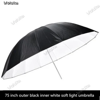 

Professional reflective umbrella black and white 75 inch 185CM outside black inside white flash professional umbrella CD50 T03