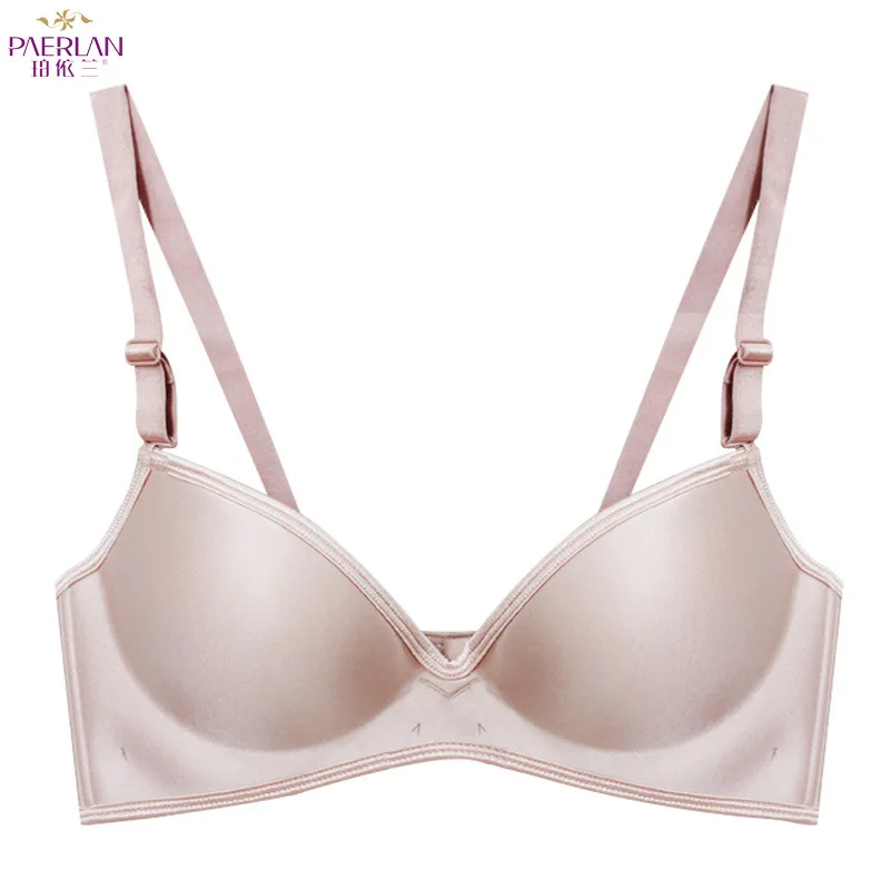 Glossy One-piece Adjustable Bra New Products Small Cup Thick Cups Gathered Sexy Seamless Underwear Ladies Underwear Wholesale