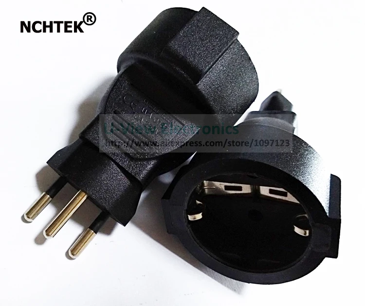 

NCHTEK Switzerland Swiss 3Pin Male to CEE 7/7 European Female Power Adapter For PDU UPS/Free Shipping/1PCS