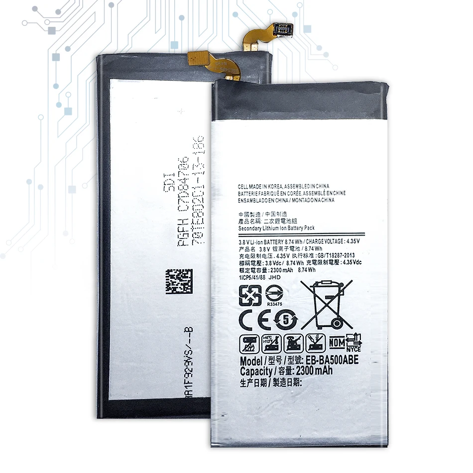 3800 мА/ч, EB-BA500ABE Батарея для Samsung Galaxy A5 A5000 A5009 A500F A500H SM-A500F A500K SM-A500FU SM-A500