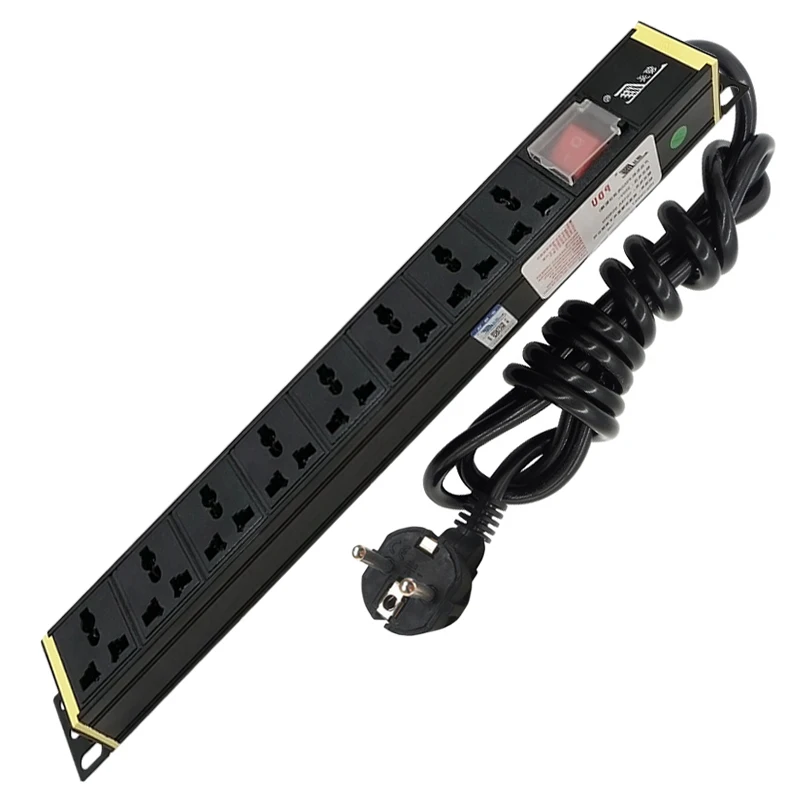 

PDU 8Unit Universal Outlets Network Cabinet Rack AU/US/EU/UK/Large South African Outlet Modular Power Distribution 1.5/2.5square