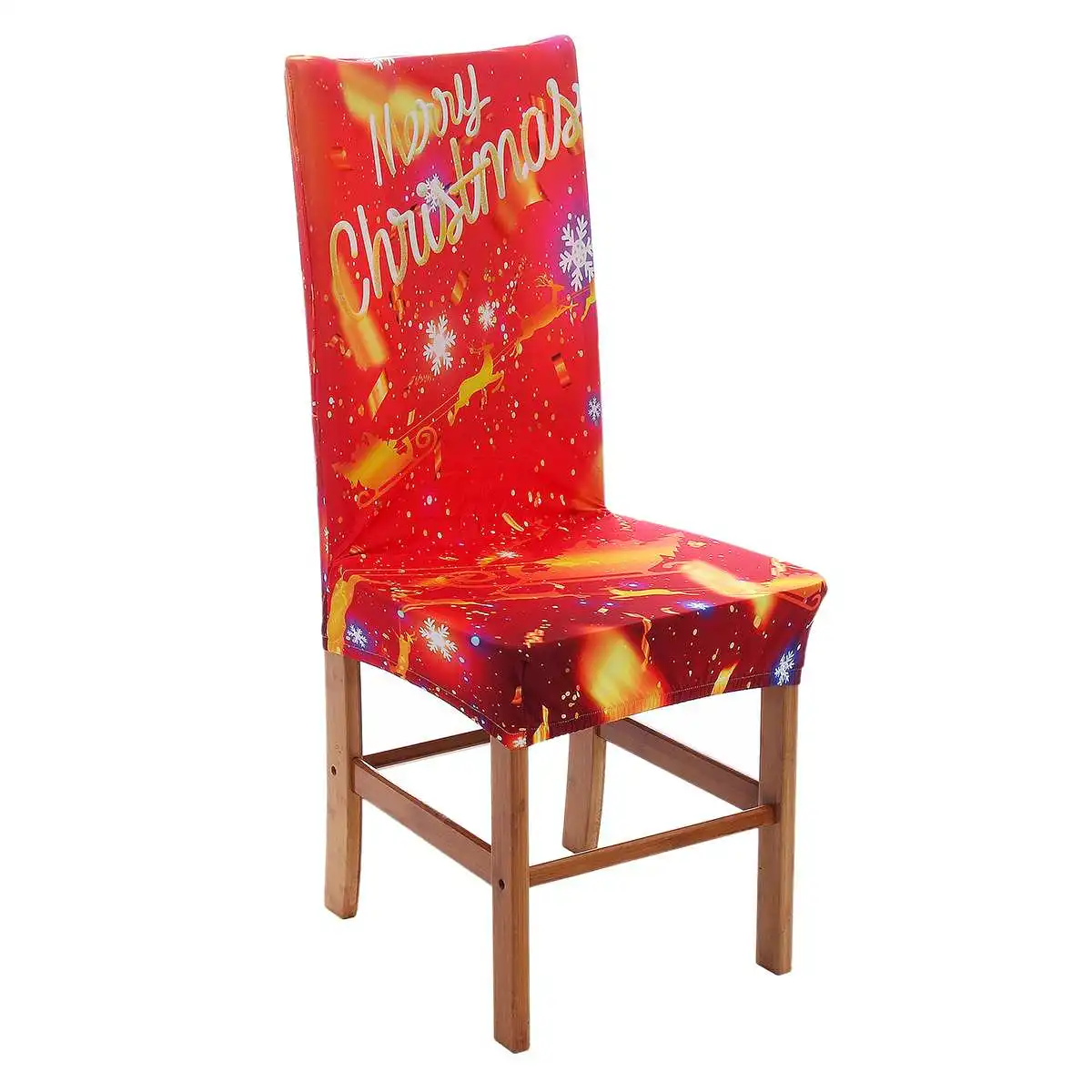 flower Chair Cover Водонепроницаемый Рождественский стул скатерть сильная тяга мягкая гладкая полиэфирная ткань 3D печатная скатерть/крышка стула - Цвет: flower Chair Cover